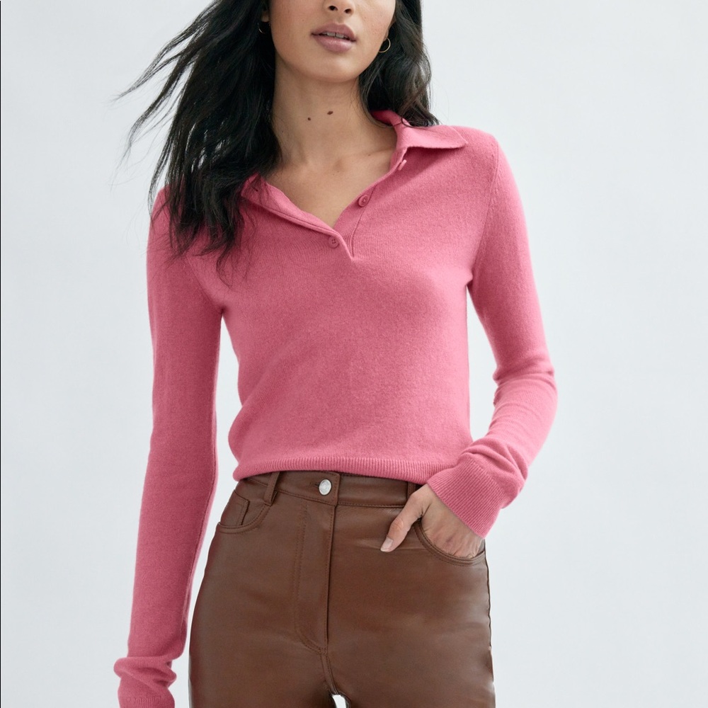 Aritzia FLORENCE CASHMERE SWEATER Pink